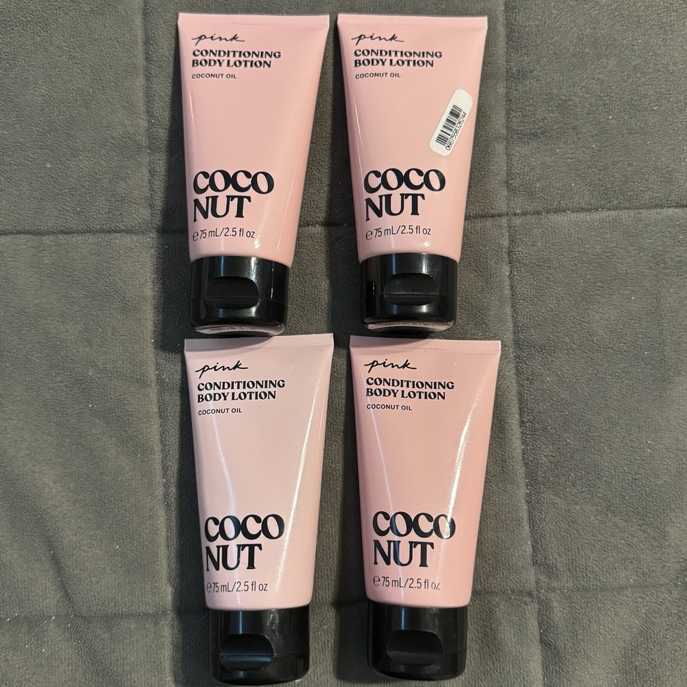 Victoria's Secret PINK Coconut Body Lotion 2.5 oz Travel Size x 4 New Sealed